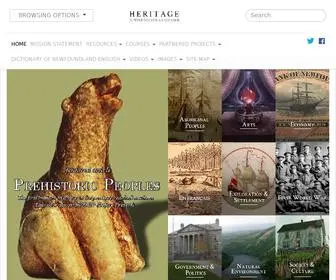 Heritage.nf.ca(Newfoundland Heritage Web Site) Screenshot