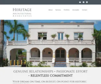 Heritagearchitectural.com(Heritage Architectural Asscociates) Screenshot