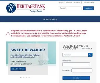 Heritagebankna.com(Helping you achieve financial successHeritage Bank) Screenshot