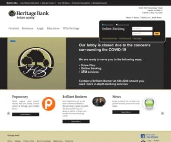 Heritagebankonline.com(Heritage Bank) Screenshot