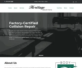 Heritagebodyandframe.com(Collision Repair) Screenshot