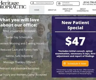 Heritagechiropracticofwaterford.com(Heritage Chiropractic Home) Screenshot