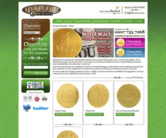 Heritagechocolates.co.uk(Foil Wrapped Chocolate Coins) Screenshot