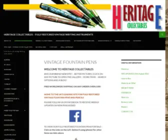 Heritagecollectables.com(FULLY RESTORED VINTAGE WRITING INSTRUMENTS) Screenshot