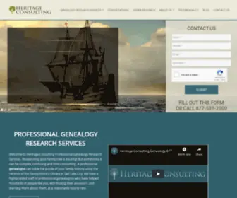 Heritageconsulting.com(Genealogist Professionals) Screenshot