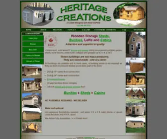 Heritagecreations.ca(Bunkies) Screenshot