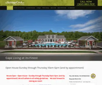 Heritagecreeksales.com(Single-family homes in Milton, DE) Screenshot