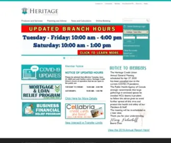 Heritagecu.ca(Heritage Credit Union) Screenshot