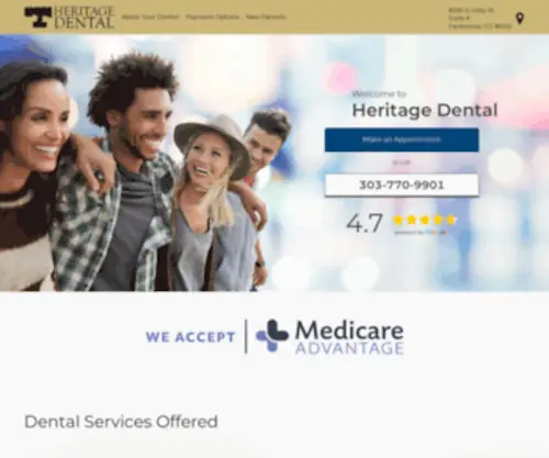 Heritagedental.com(Heritage Dental) Screenshot