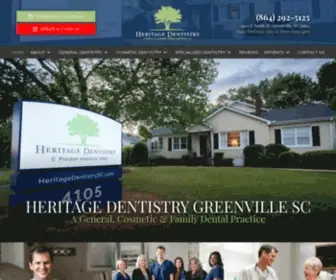 Heritagedentistrysc.com(Heritage Dentistry Greenville SC) Screenshot