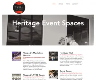 Heritageeventspaces.com(Event Venue) Screenshot