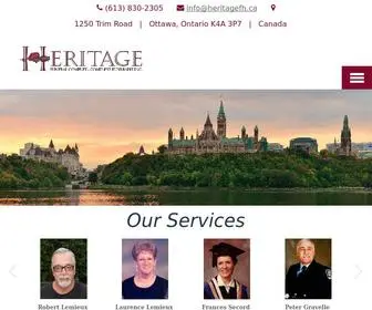 Heritagefh.ca(Funeral Homes Ottawa) Screenshot