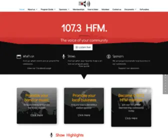 Heritagefm.net(107.3 HFM "The Voice of Your Community") Screenshot