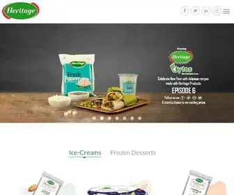 Heritagefoods.in(Milk, Dairy Products Manufacturer & Supplier) Screenshot