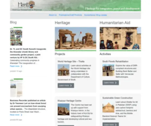 Heritagefoundationpak.org(Heritage Foundation of Pakistan) Screenshot