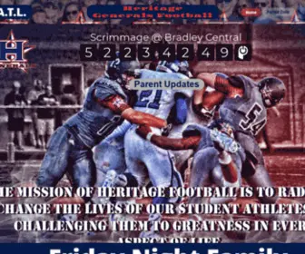 Heritagegeneralsfootball.com(HHS Generals Football) Screenshot