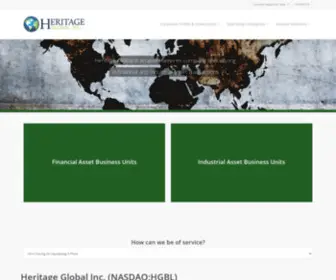 HeritageGlobalinc.com(Asset valuations and transactions) Screenshot