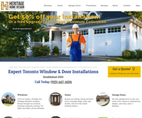 Heritagehomedesign.ca(Full Service Window & Door Installation Toronto) Screenshot