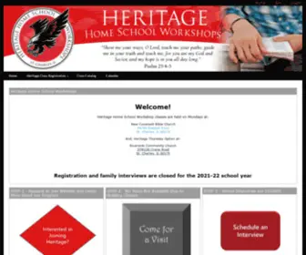 Heritagehomeschoolworkshops.com(Heritage Home School Workshops) Screenshot