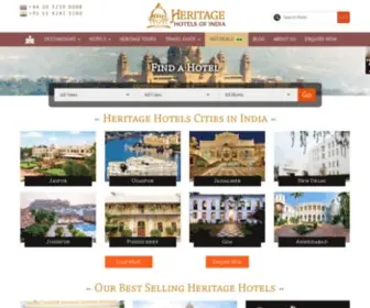 Heritagehotelsofindia.com(Heritage Hotels of India) Screenshot