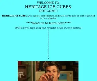 Heritageicecubes.com(HERITAGE ICE CUBES) Screenshot