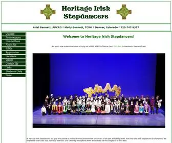 Heritageirish.com(Heritage Irish Stepdancers) Screenshot