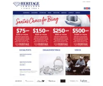 Heritagejewelers.com(Heritage Fine Jewelers) Screenshot