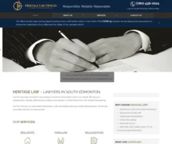 Heritagelaw.com(Lawyer Edmonton) Screenshot