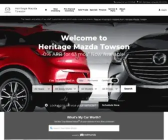 Heritagemazdatowson.com(Heritage Mazda Towson) Screenshot