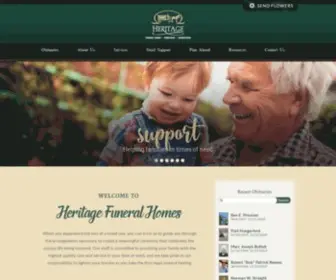 Heritagemortuary.com(Heritage Funeral Chapels) Screenshot