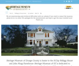 Heritagemuseumoc.org(Heritage Museum of Orange County) Screenshot