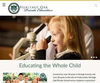 Heritageoak.org(Heritage Oak Private School) Screenshot