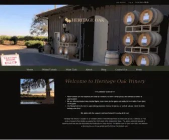 Heritageoakwinery.com(Acampo) Screenshot