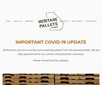 Heritagepallets.com(Heritage Pallets of Georgia) Screenshot