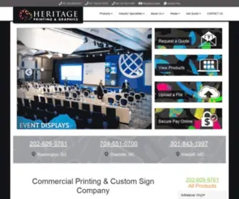 Heritageprinting.com(Commercial Printing) Screenshot