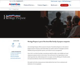 Heritagepropane.com(AmeriGas Propane) Screenshot