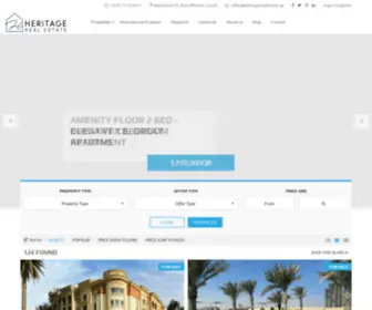 Heritagerealestate.qa(Heritage Real Estate) Screenshot