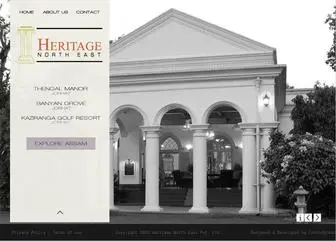 Heritagetourismindia.com(Heritage North East India Pvt Ltd) Screenshot