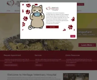 Heritagevethospital.com(Heritage Veterinary Hospital in Santa Rosa) Screenshot