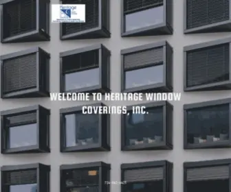 Heritagewindowcoverings.com(Heritage Window Coverings) Screenshot