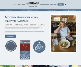 Heritagewoodinville.com(Heritage Restaurant) Screenshot