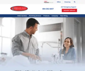 Hermanallenplumbing.com(HVAC Service Greater Richmond) Screenshot