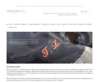 Hermanbros.com.au(A boutique Sydney tailor. Our philosophy) Screenshot