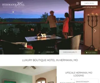 Hermannhill.com(Boutique Hotel in Hermann) Screenshot