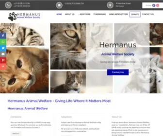 Hermanusanimalwelfare.co.za(Hermanus Animal Welfare Society) Screenshot