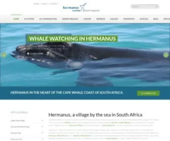 Hermanusonline.mobi(Hermanus Online Travel Magazine in South Africa) Screenshot