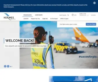 Hermesairports.com(Cyprus International Airports) Screenshot