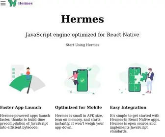Hermesengine.dev(A JavaScript engine optimized for running React Native) Screenshot