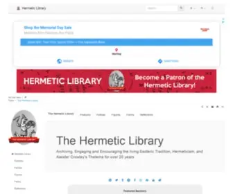 Hermetic.com(The Hermetic Library) Screenshot