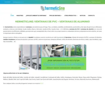 Hermeticline.es(Carpintería de aluminio y PVC en Sabadell) Screenshot